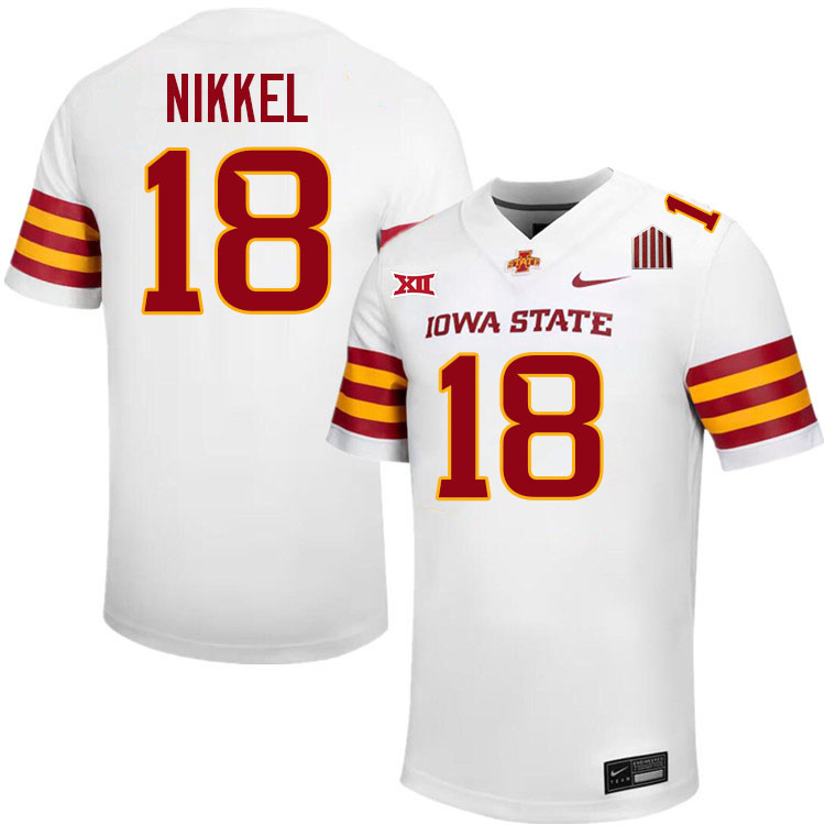 Ben Nikkel Jersey,Iowa State Cyclones #18 Ben Nikkel College Jersey Youth-White